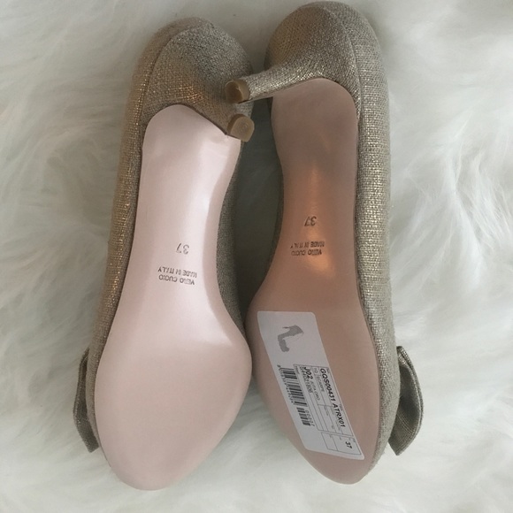 Red Valentino metallic bow-embellished pumps🌸 - Picture 5 of 6